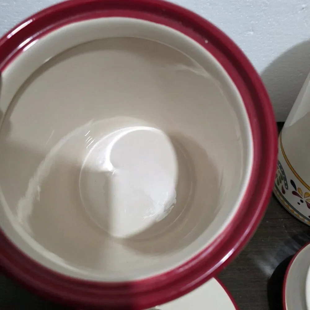 Bobby Flay Sevilla Set of 2 Canisters & Lids Painted